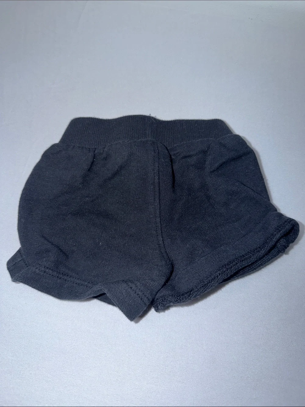 Carter's Black Knit Drawstring Shorts with White Tie